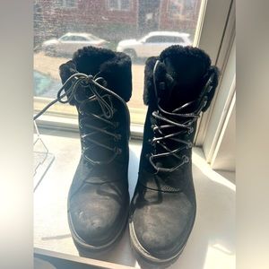 Timberland black snow boots